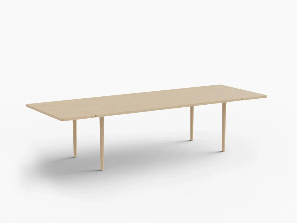 Tables Salle à Manger - CAST — Table de salle à manger extensible minimaliste en bois de frêne - MOR