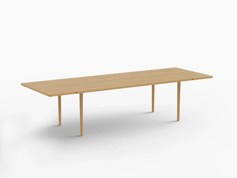 Tables Salle à Manger - CAST — Table de salle à manger extensible minimaliste en bois de chêne - MOR