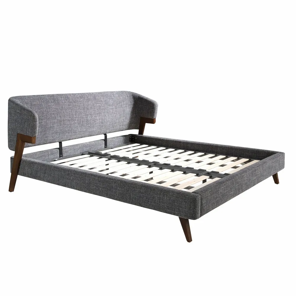 Beds - Grey fabric bed - ANGEL CERDÁ