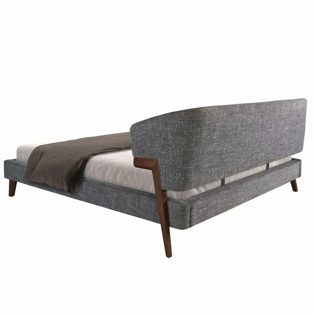 Beds - Grey fabric bed - ANGEL CERDÁ