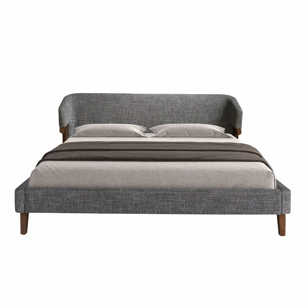 Beds - Grey fabric bed - ANGEL CERDÁ
