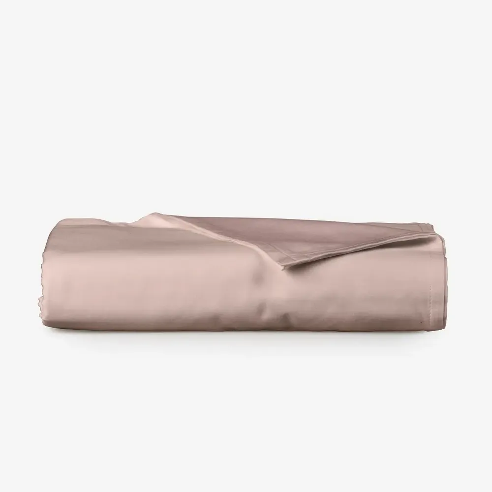 Linge de lit - Drap plat en satin, 150x260 cm, rose - DILIOS