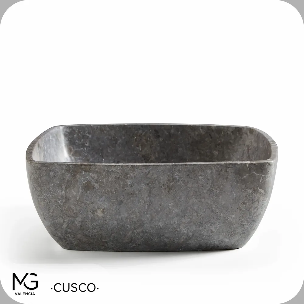 Sinks - Vasque en marbre naturel | CUSCO GREY | 40x40x15 cm - MG VALENCIA