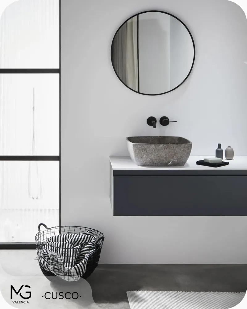 Sinks - Vasque en marbre naturel | CUSCO GREY | 40x40x15 cm - MG VALENCIA
