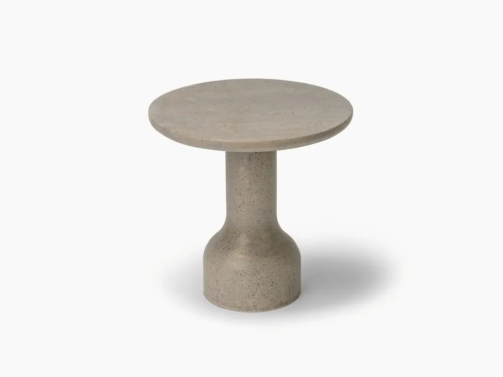 Tables basses - PESO — Table d'appoint ronde minimaliste en pierre calcaire, grande - MOR