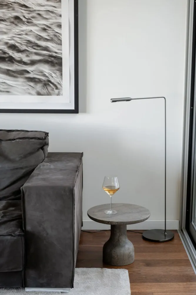 Coffee tables - PESO– Minimalist Round Side Table in Limestone, Large - MOR