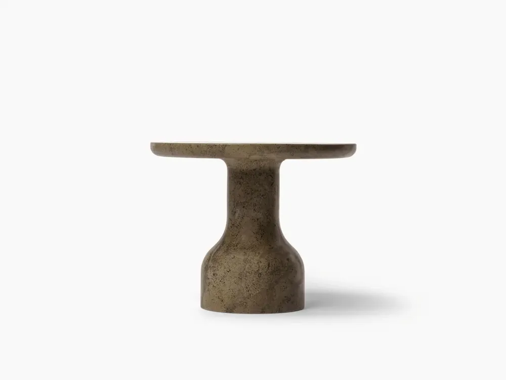 Tables basses - PESO — Table d'appoint ronde en pierre calcaire, taille moyenne - MOR