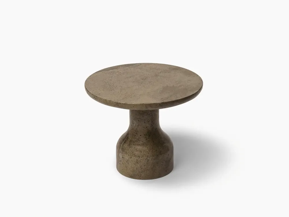 Tables basses - PESO — Table d'appoint ronde en pierre calcaire, taille moyenne - MOR