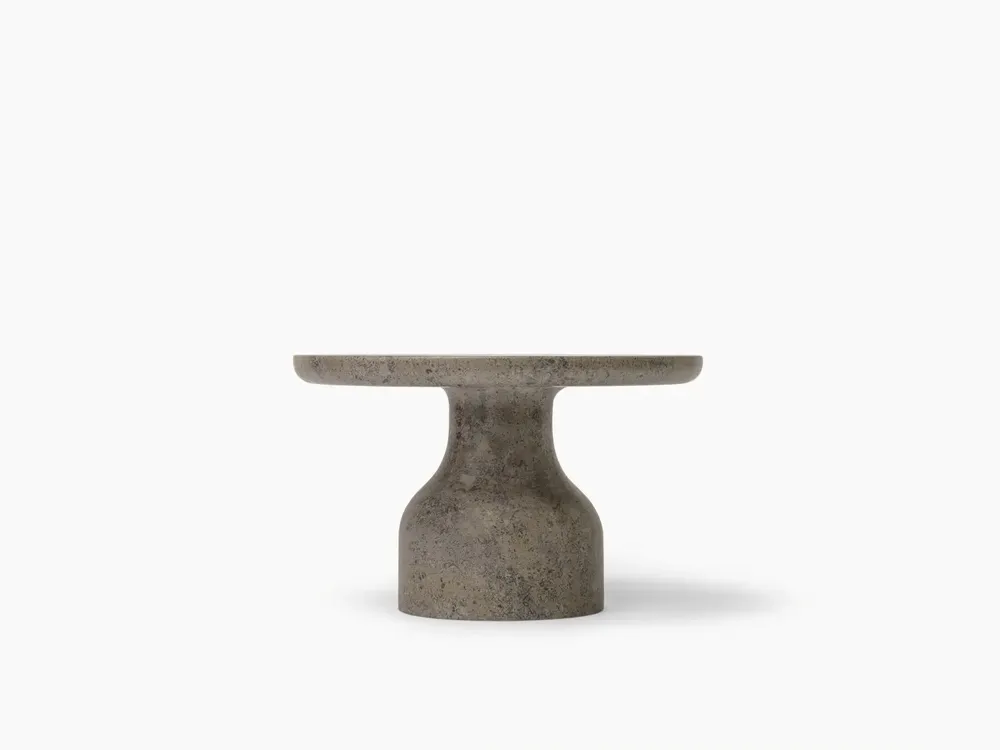 Tables basses - PESO — Table d'appoint ronde minimaliste en pierre calcaire, petite - MOR
