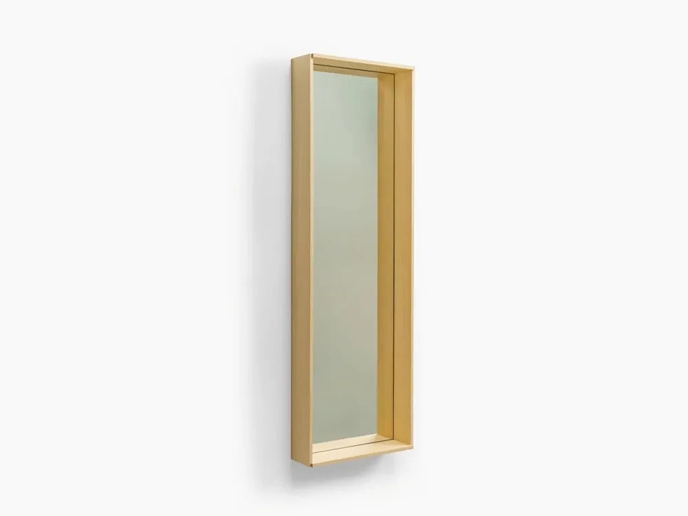 Miroirs - CAMPO — Miroir mural minimaliste en bois de frêne, grand - MOR