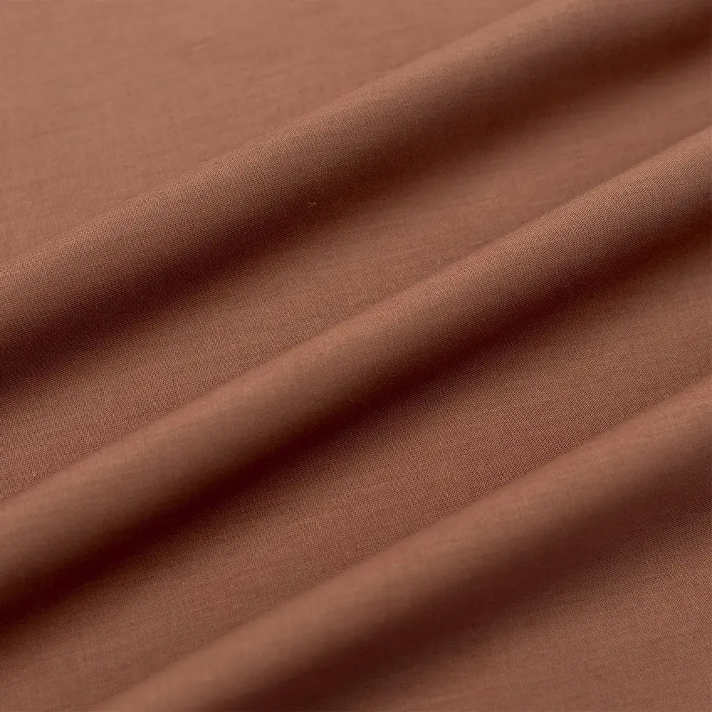 Linge de lit - Drap plat Ranforce, 150 x 260 cm, marron - DILIOS