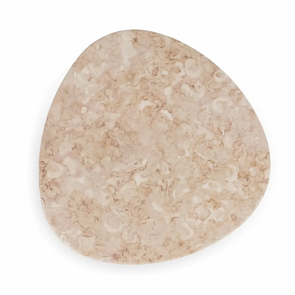 Tables Salle à Manger - AITAI – Table à manger  avec plateau en pierre calcaire Lioz - 140 - MOR