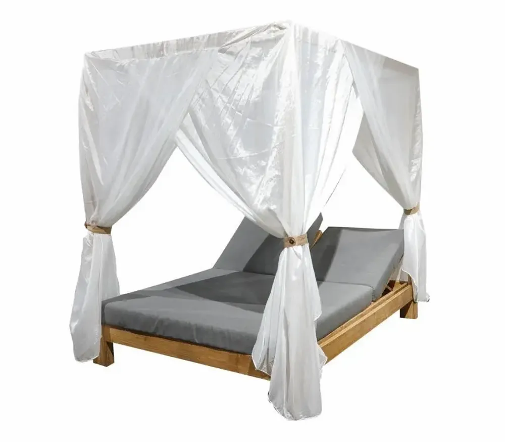 Outdoor pools - Bali Teak Canopy Pool Double Bed - MEDICIS