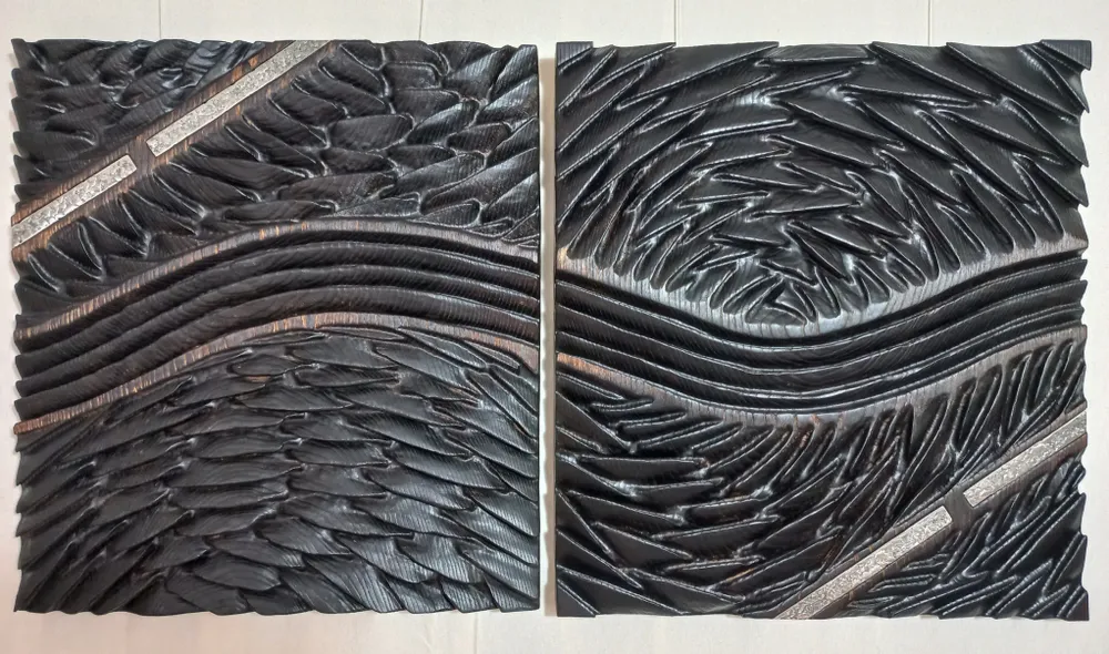 Other wall decoration - Diptych 25FI0907 and 25FI1007 - Wall sculpture - RIBEYROLLES JEAN-MICHEL - JMIR - SCULPTEUR