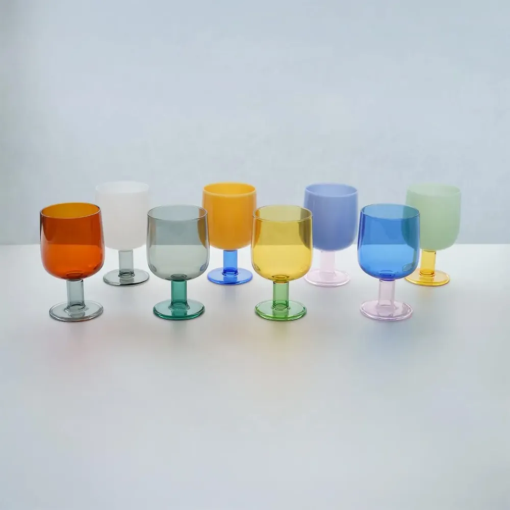 Wine accessories - TWO TONE WINE GLASS - AMABRO