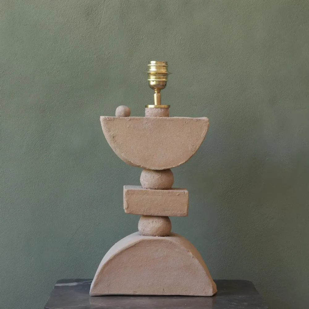 Lampes de table - Lampe de table artisanale en céramique demi-lune - STUDIO WILD ORANGE