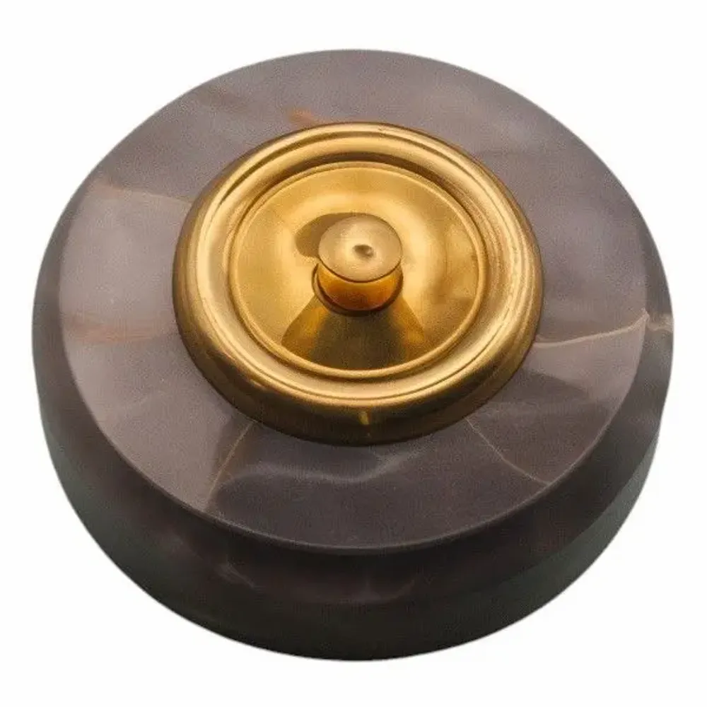 Doorbells - Wireless Marble Doorbell with Brass Collar - LA FÉE SONNETTE