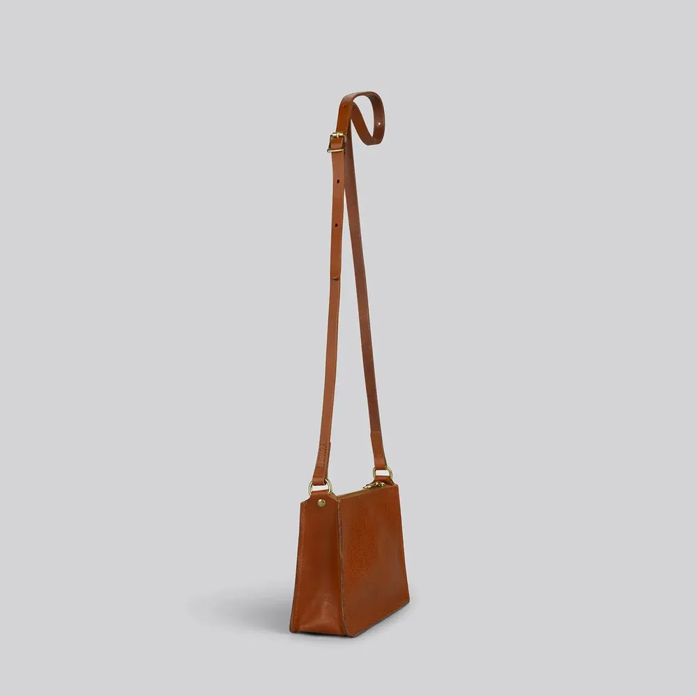 Sacs et cabas - Sparrow - Petit sac à bandoulière en cuir brun grainé - MIMI BERRY