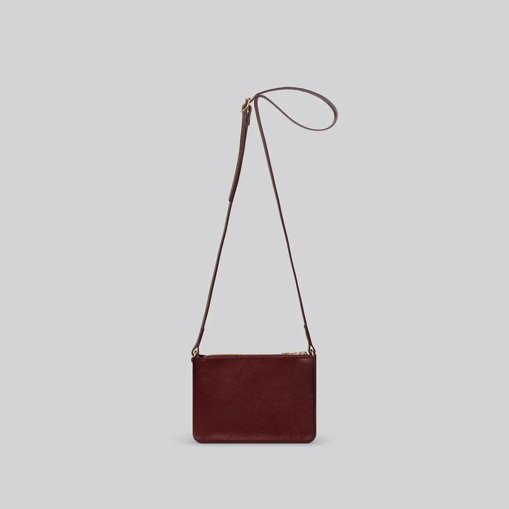 Sacs et cabas - Sparrow - Petit sac à bandoulière en cuir en merlot grainé - MIMI BERRY