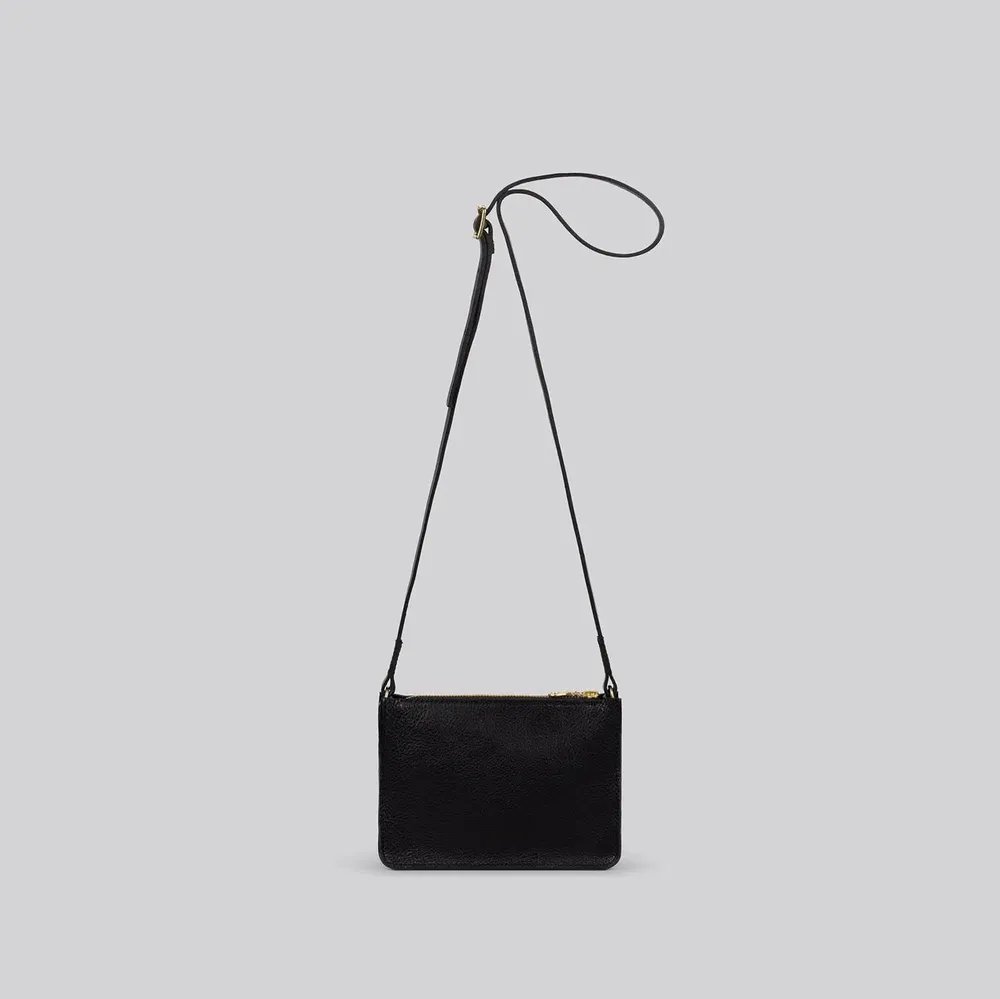 Sacs et cabas - Sparrow - Petit sac à bandoulière en cuir noir grainé - MIMI BERRY