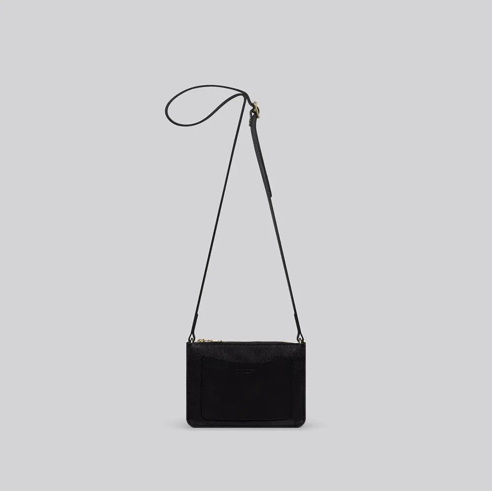 Sacs et cabas - Sparrow - Petit sac à bandoulière en cuir noir grainé - MIMI BERRY