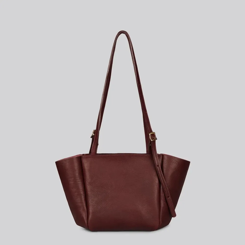 Sacs et cabas - Pippin - Petit sac à bandoulière ou à main en merlot granulé - MIMI BERRY