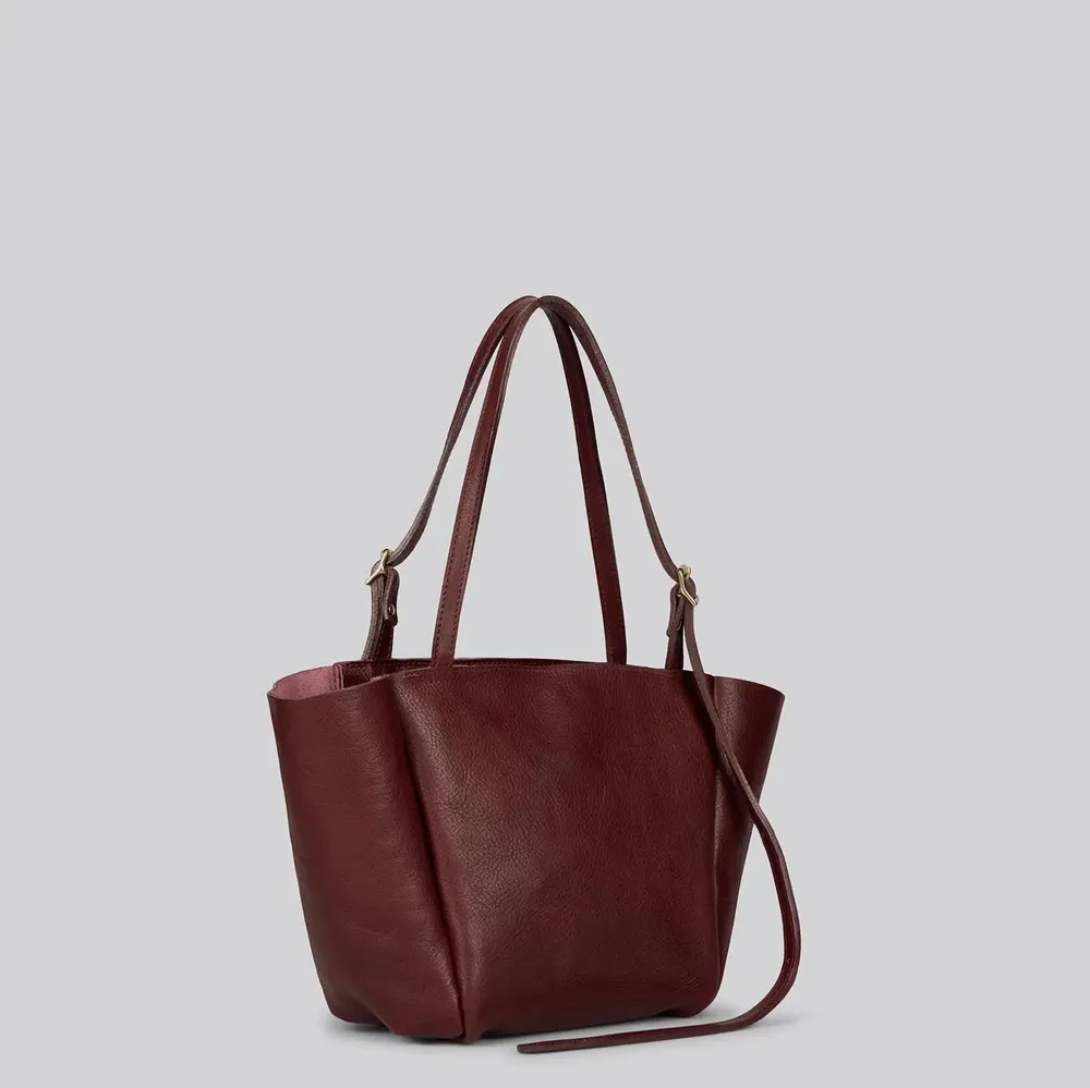 Sacs et cabas - Pippin - Petit sac à bandoulière ou à main en merlot granulé - MIMI BERRY