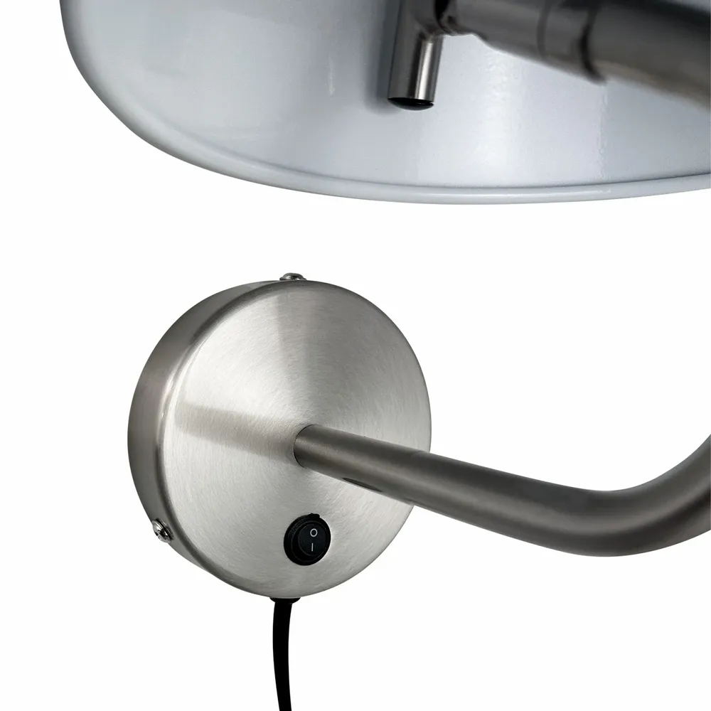 Wall lamps - OULU Wall light black - brushed steel - DYBERG LARSEN
