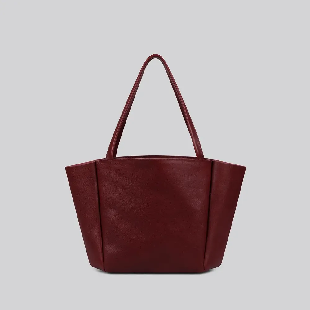Sacs et cabas - Gala - Sac fourre-tout souple à bandoulière ou à main en merlot grainé - MIMI BERRY