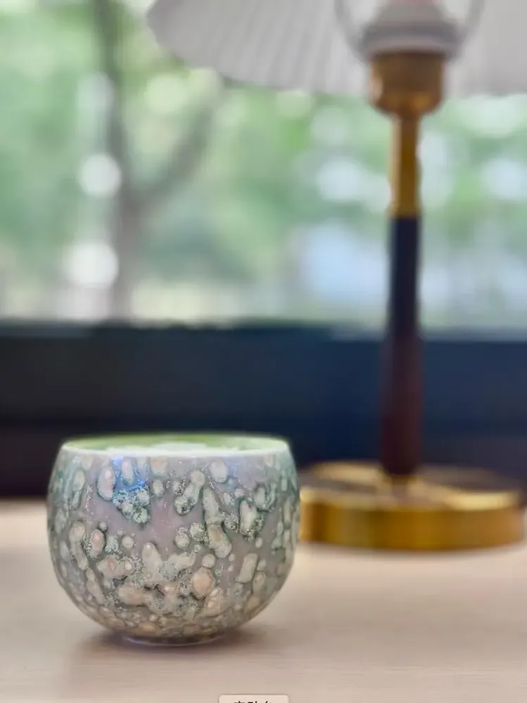 Tea and coffee accessories - Matcha Latte cup | Green & Grey - GLAZARA