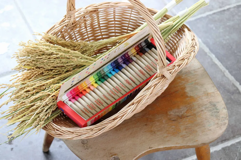 Loisirs créatifs pour enfant - Kitpas Rice Bran Wax Art Crayons 24 colors - KITPAS