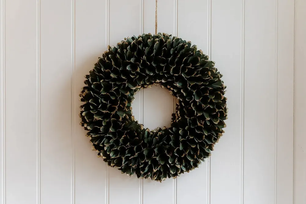 Autres décorations de Noël - Couronne de Noël en bois scintillante - WE LOVE SEASONS