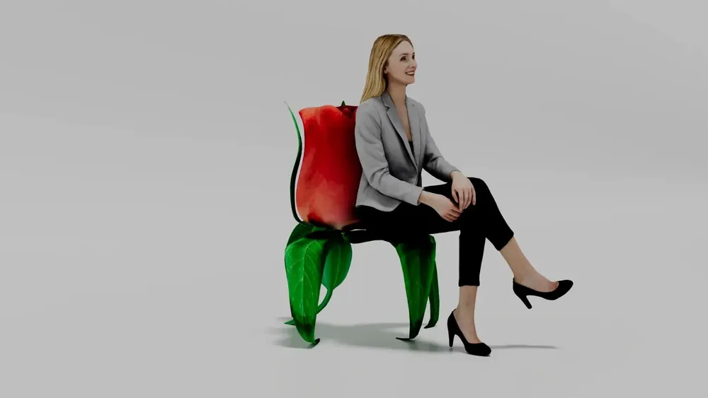 Objets design - FAUTEUIL EN FORME DE ROSE IMPRESSION 3D - FLORALYS-MEUBLES