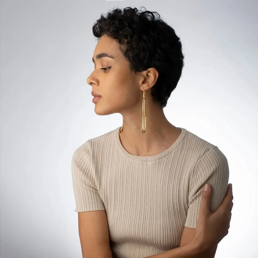 Jewelry - Curved Fence Earrings - C.KARAKALPAKI