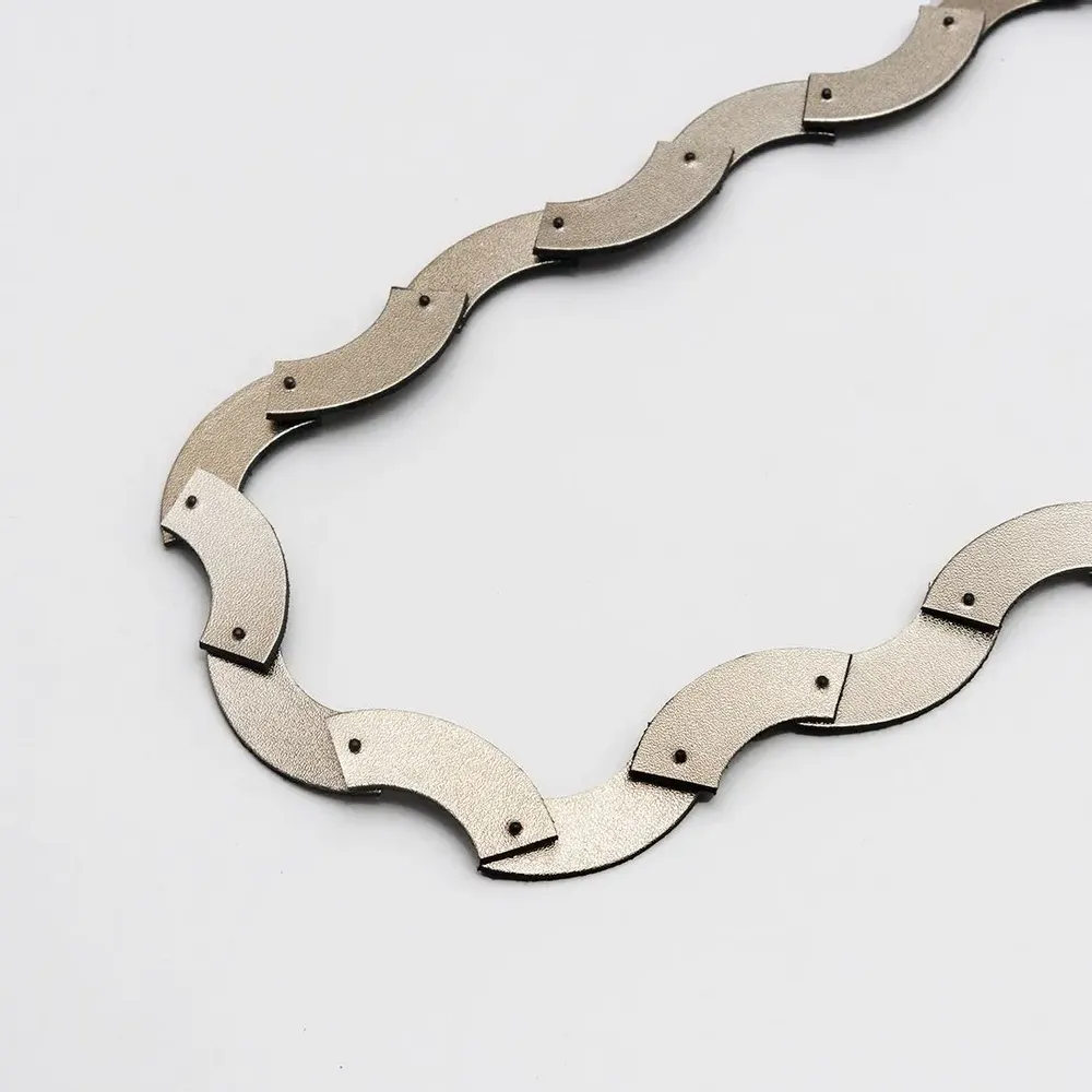 Leather goods - Quarter Circles Necklace - long - C.KARAKALPAKI