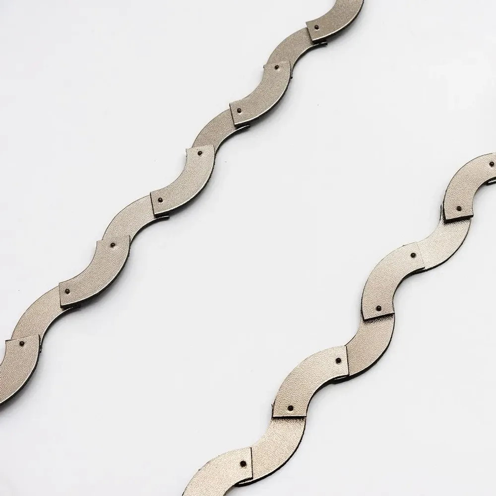 Leather goods - Quarter Circles Necklace - long - C.KARAKALPAKI