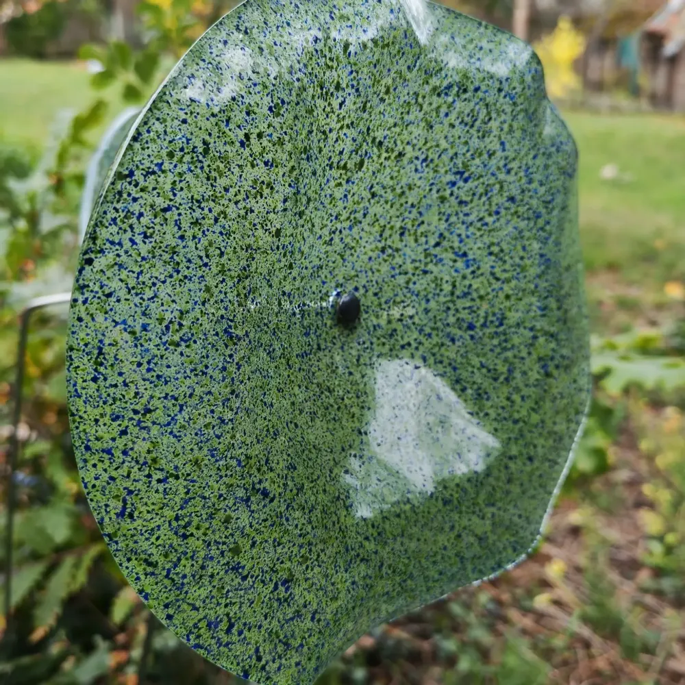 Décorations florales - Grande fleur en verre aux couleurs bleu-vert transparentes - CARNEOL GLASS