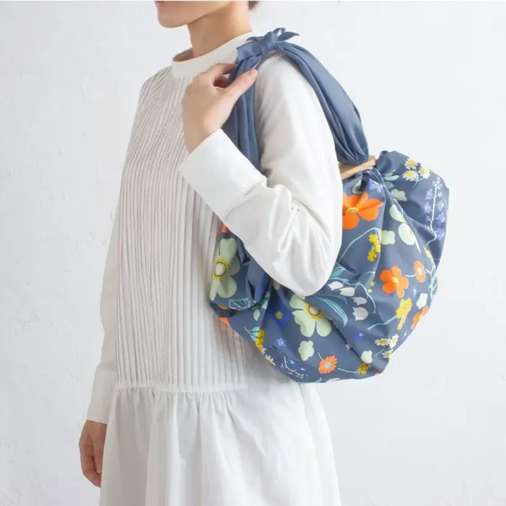 Bags and totes - Patchin Bag Cotton | Under the Wave Off Kanagawa Beige Size L - MUSUBI