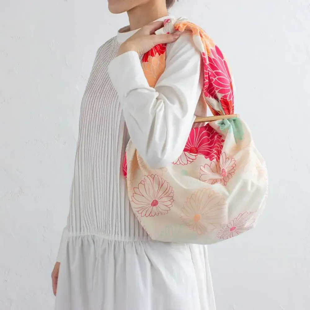 Bags and totes - Patchin Bag Cotton | Under the Wave Off Kanagawa Beige Size L - MUSUBI