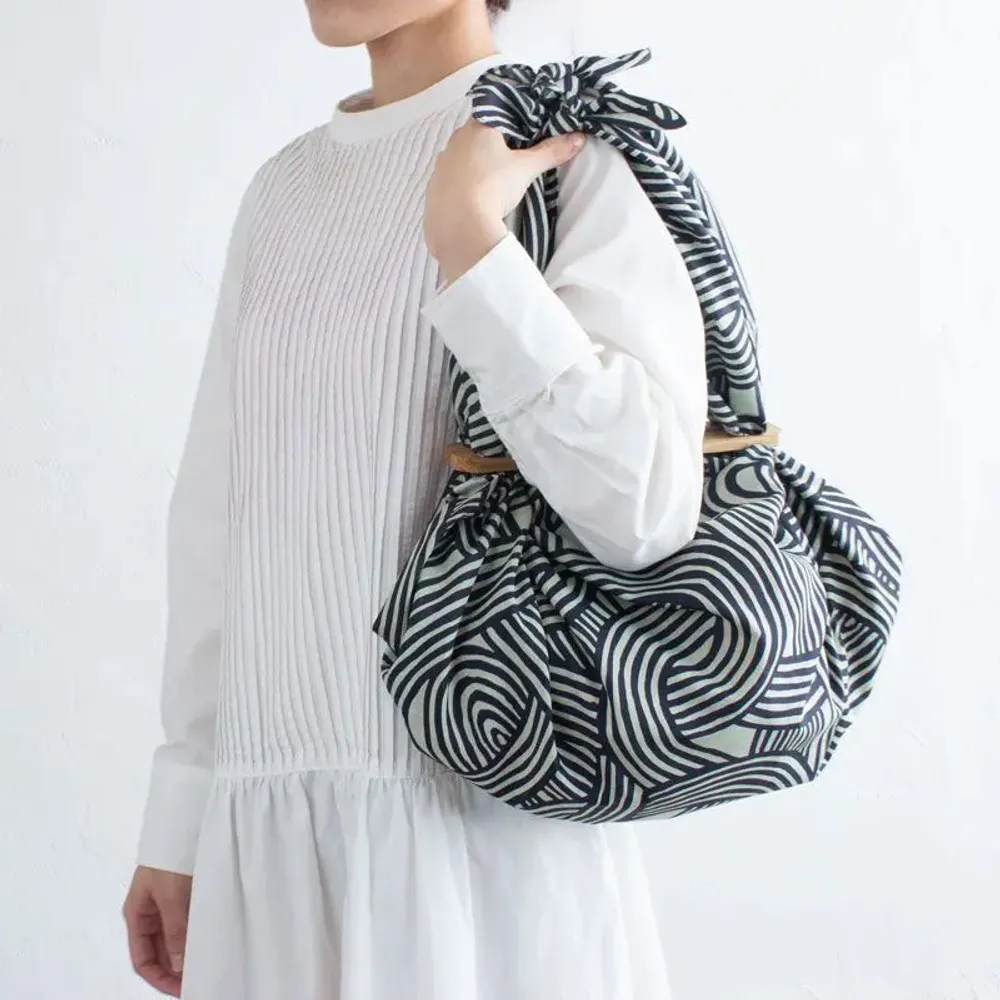 Bags and totes - Patchin Bag Cotton | Under the Wave Off Kanagawa Beige Size L - MUSUBI
