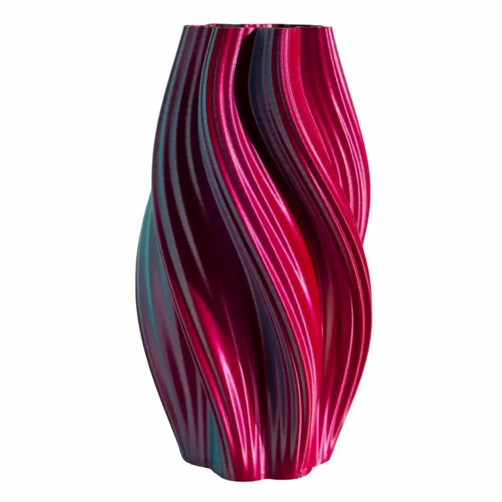 Office design and planning - Vase "Hot Ice Cream" | Multi-color | Tropical | Pink&Lime&Turquoise - AUURA