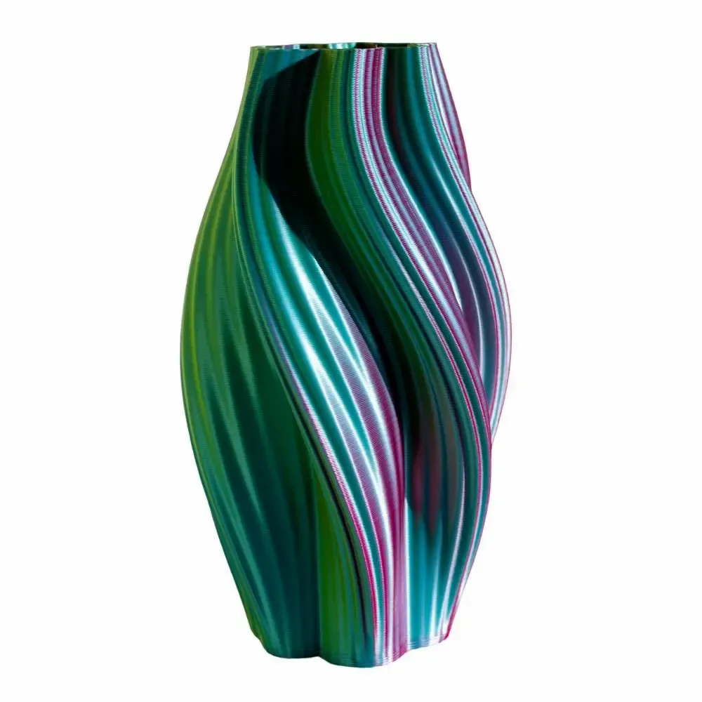 Office design and planning - Vase "Hot Ice Cream" | Multi-color | Tropical | Pink&Lime&Turquoise - AUURA