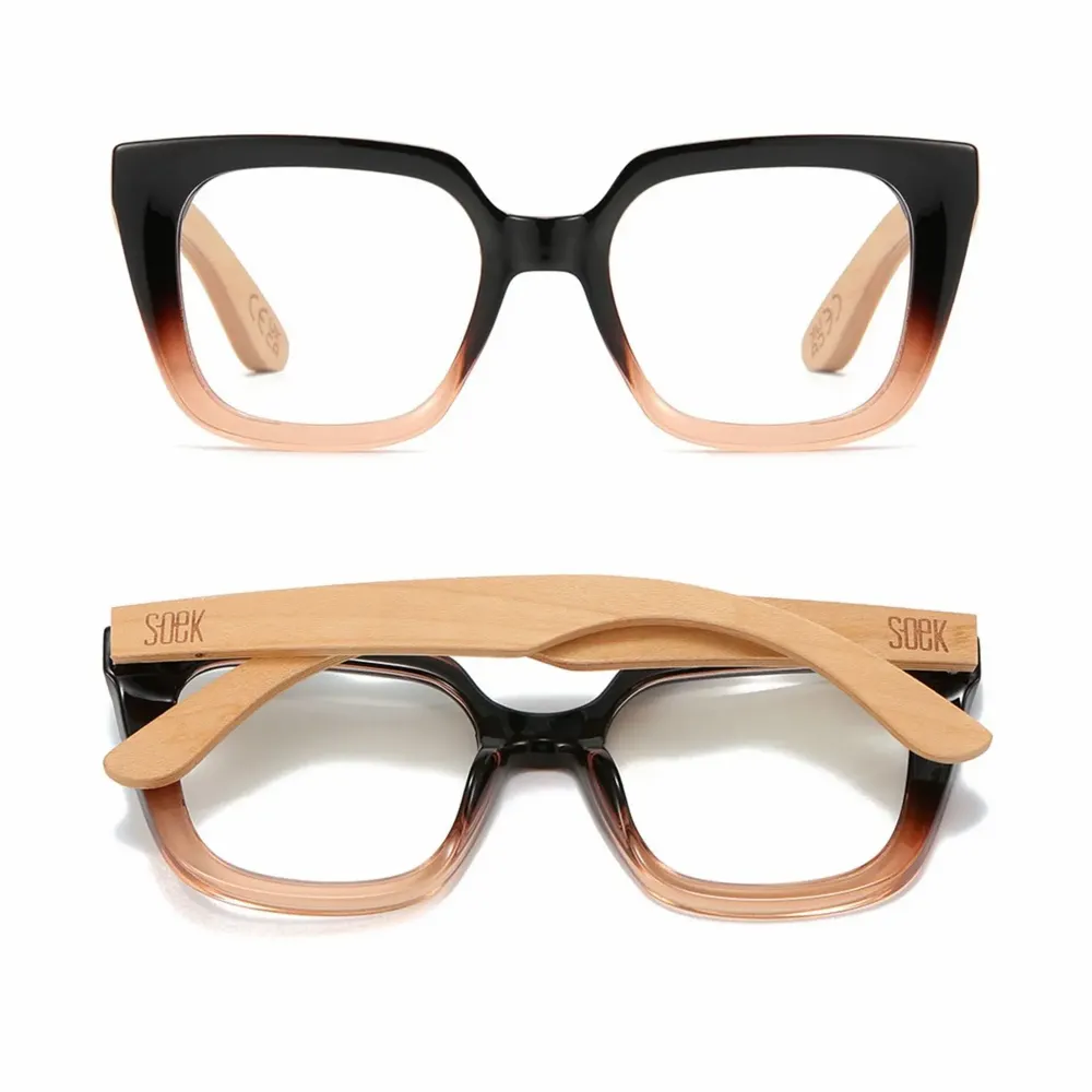 Glasses - SOLUNA OMBRE l Reader l Blue Light Magnifying - SOEK SUSTAINABLE WOOD & PLANT BASED EYEWEAR