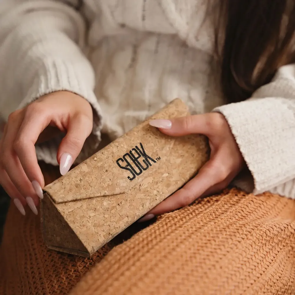 Glasses - COLLIDE SANDSTONE - Bio Acetate Tortoise Frame l Khaki Polarised Lens - SOEK SUSTAINABLE WOOD & PLANT BASED EYEWEAR