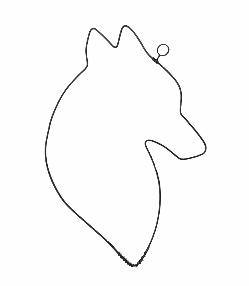 Autres décorations murales - Décoration Murale en Fil de Fer "Tête Loup" - à punaiser - BIJOUX DE MUR