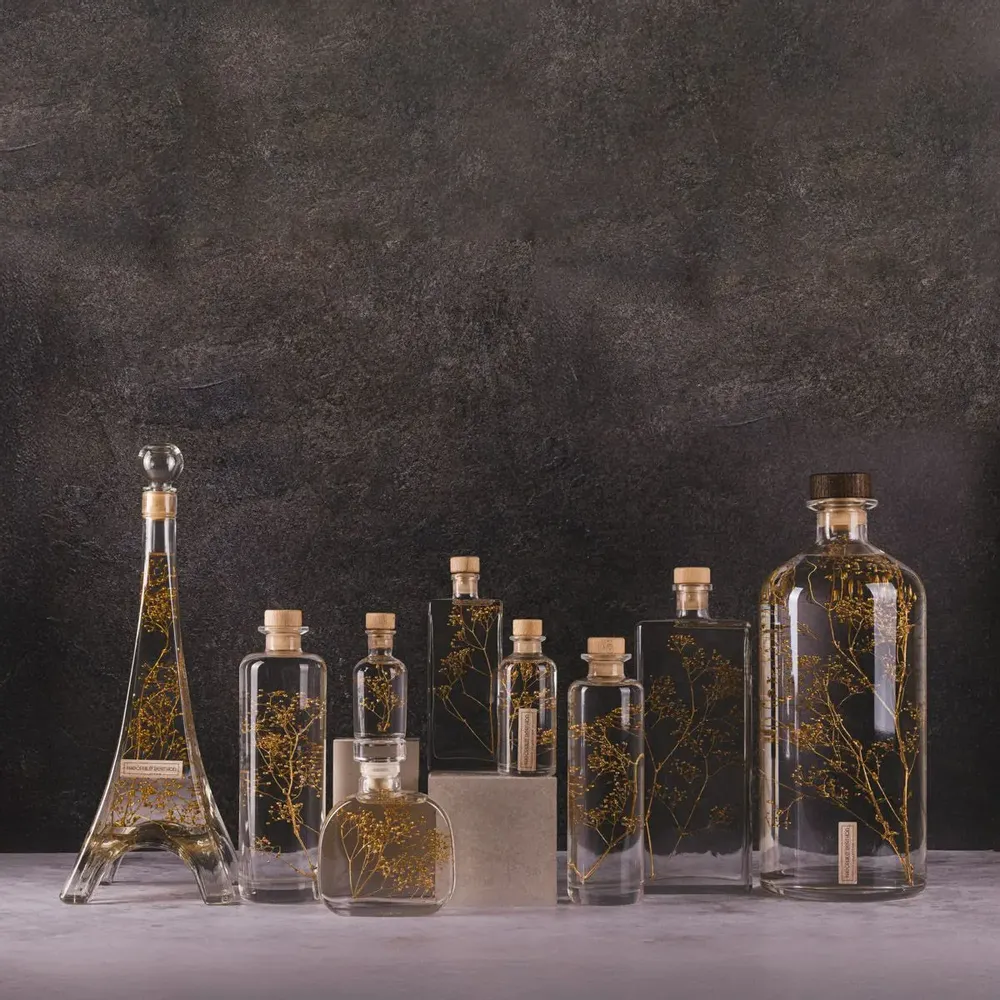 Decorative objects - L'Herbarium de Théophile — La trilogie - Plant immersed in a bott - THEOPHILE BERTHON