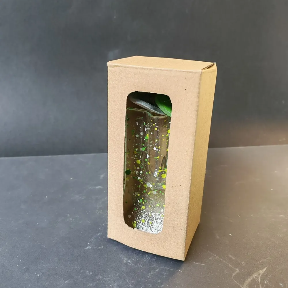 Vases - Petit ensemble de vases en combinaison de couleurs vert pomme-jaune av - CARNEOL GLASS