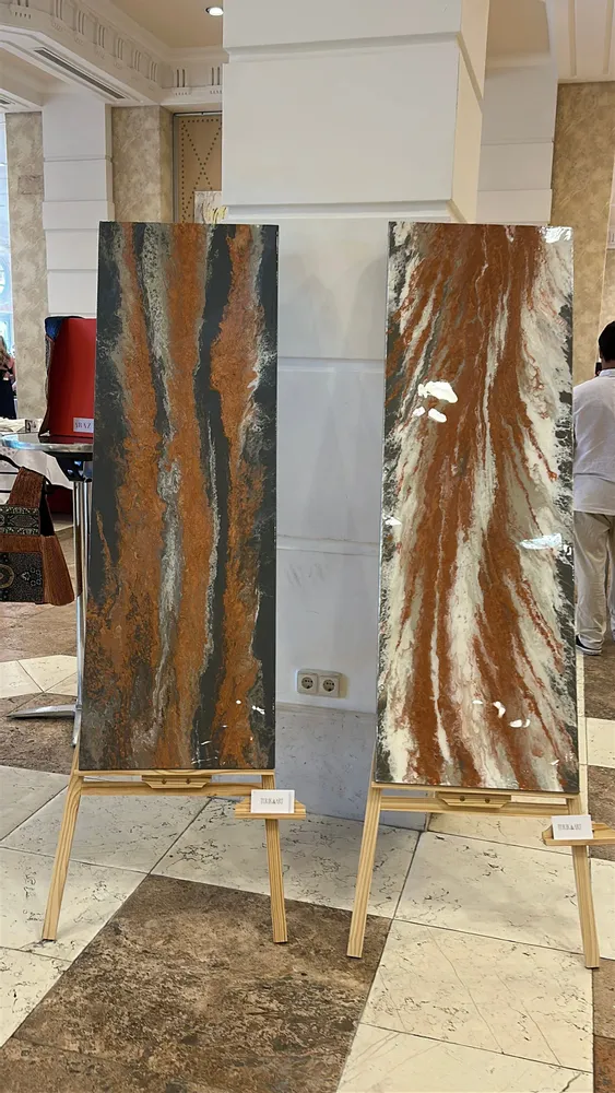 Paintings - Sillage is a two-part abstract diptych in acrylic/ resin  on canvas - TURIK&ART (KSENIIA TURIK)