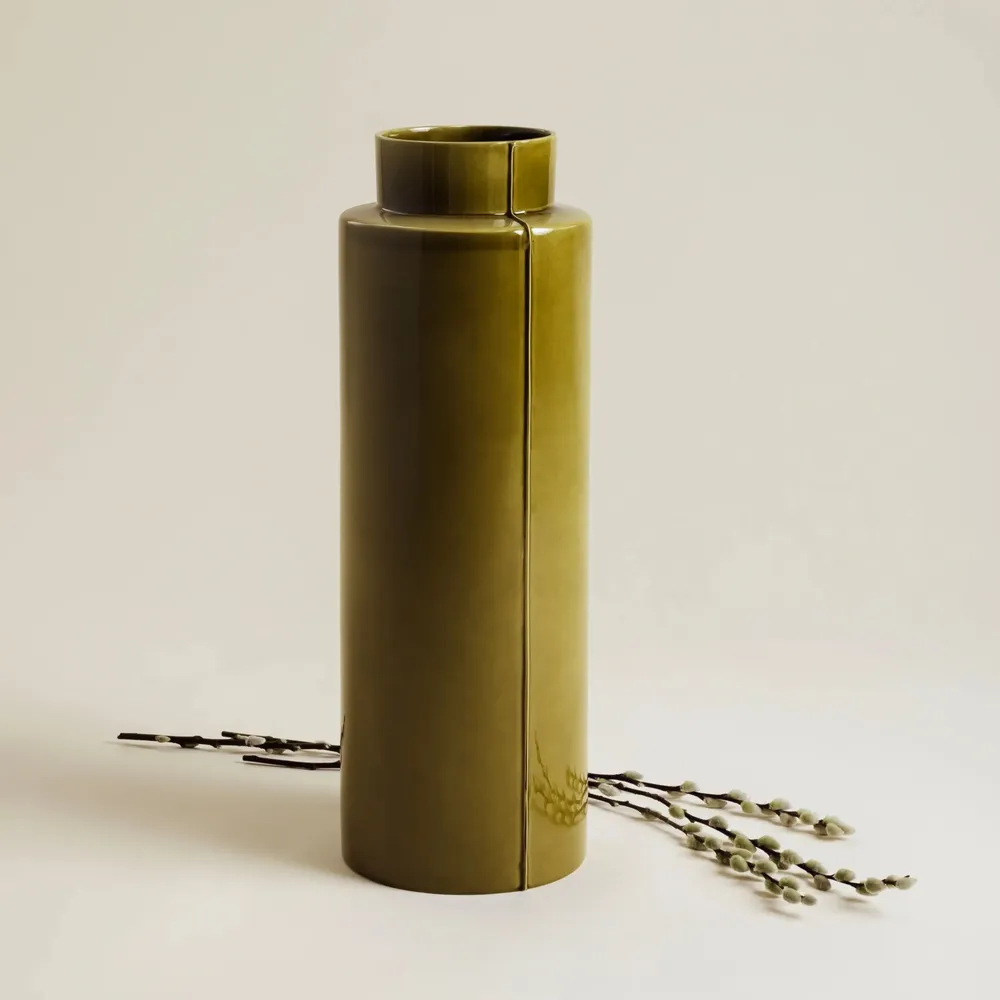 Vases - Vase Origine Grand modèle Transparent Olive - CHAROLLES