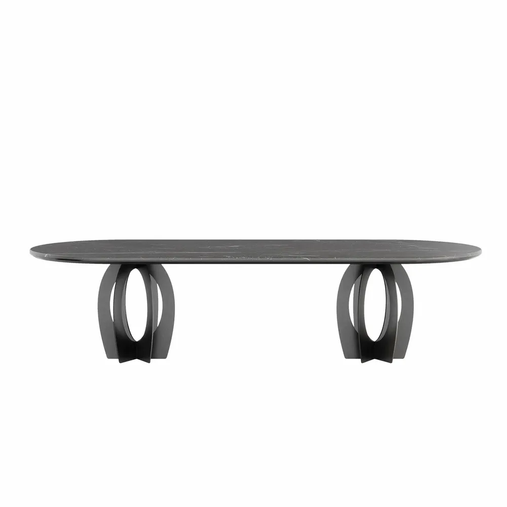 Tables Salle à Manger - Table de salle à manger ovale Boulder - PORUS STUDIO